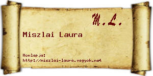 Miszlai Laura névjegykártya